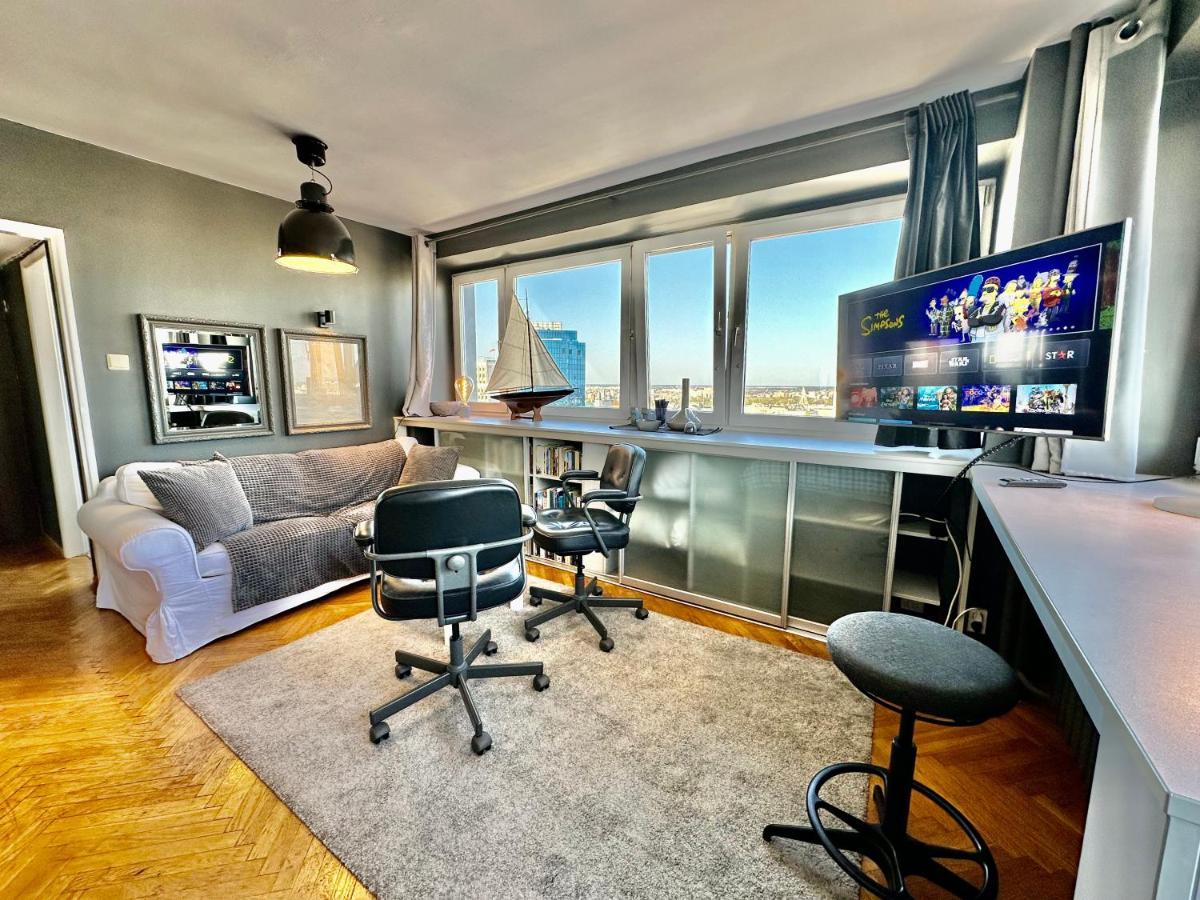 Grey Centrum Panorama: Smart Apartment with Fast Wi-Fi Warsaw Exterior photo