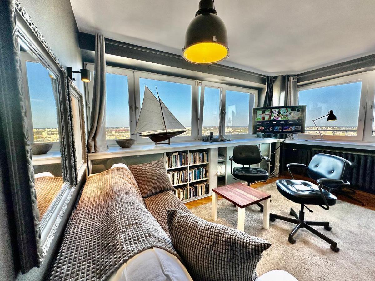 Grey Centrum Panorama: Smart Apartment with Fast Wi-Fi Warsaw Exterior photo