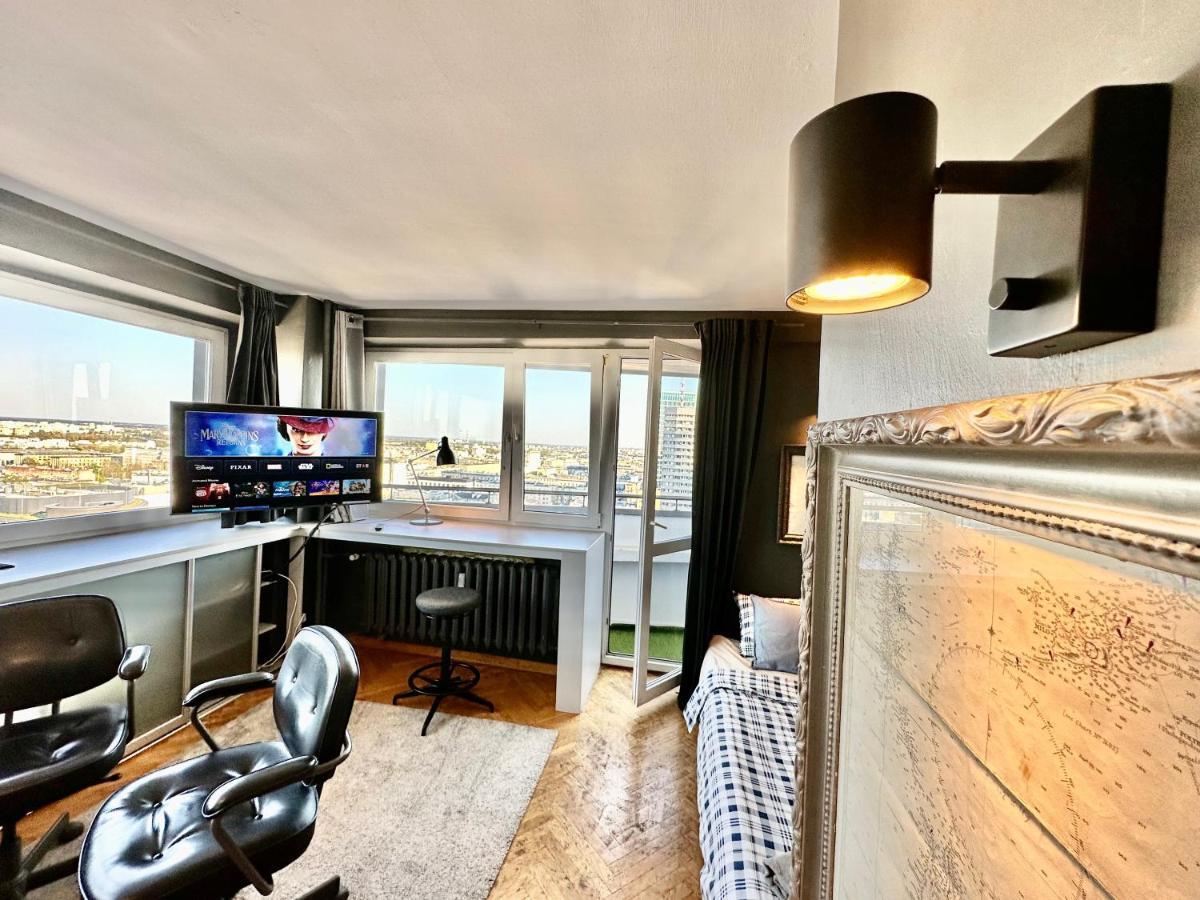 Grey Centrum Panorama: Smart Apartment with Fast Wi-Fi Warsaw Exterior photo